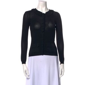 EUC Authentic Moschino Black Crew Neck Long Sleeve Top